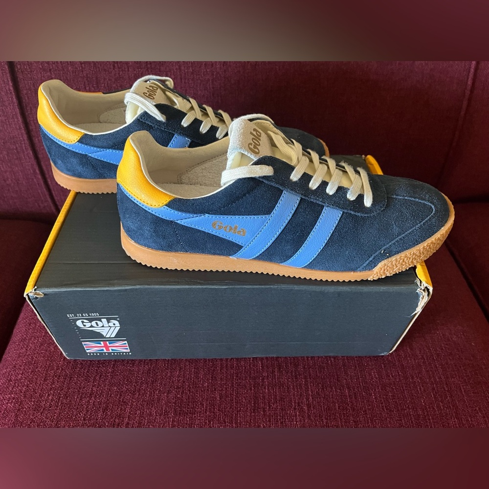Gola Elan Sneakers, Navy, VistaBlue, and Sun - Picture 3 of 10